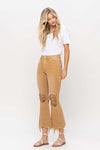 Vintage High Rise Distressed Flare Jeans